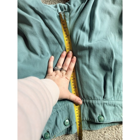 Vintage Wool Lined Ski Pants Womens Green High Waist Button Detail Thermal - Picture 9 of 12